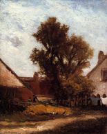 Поль Гоген Дерево во дворе фермы-1874